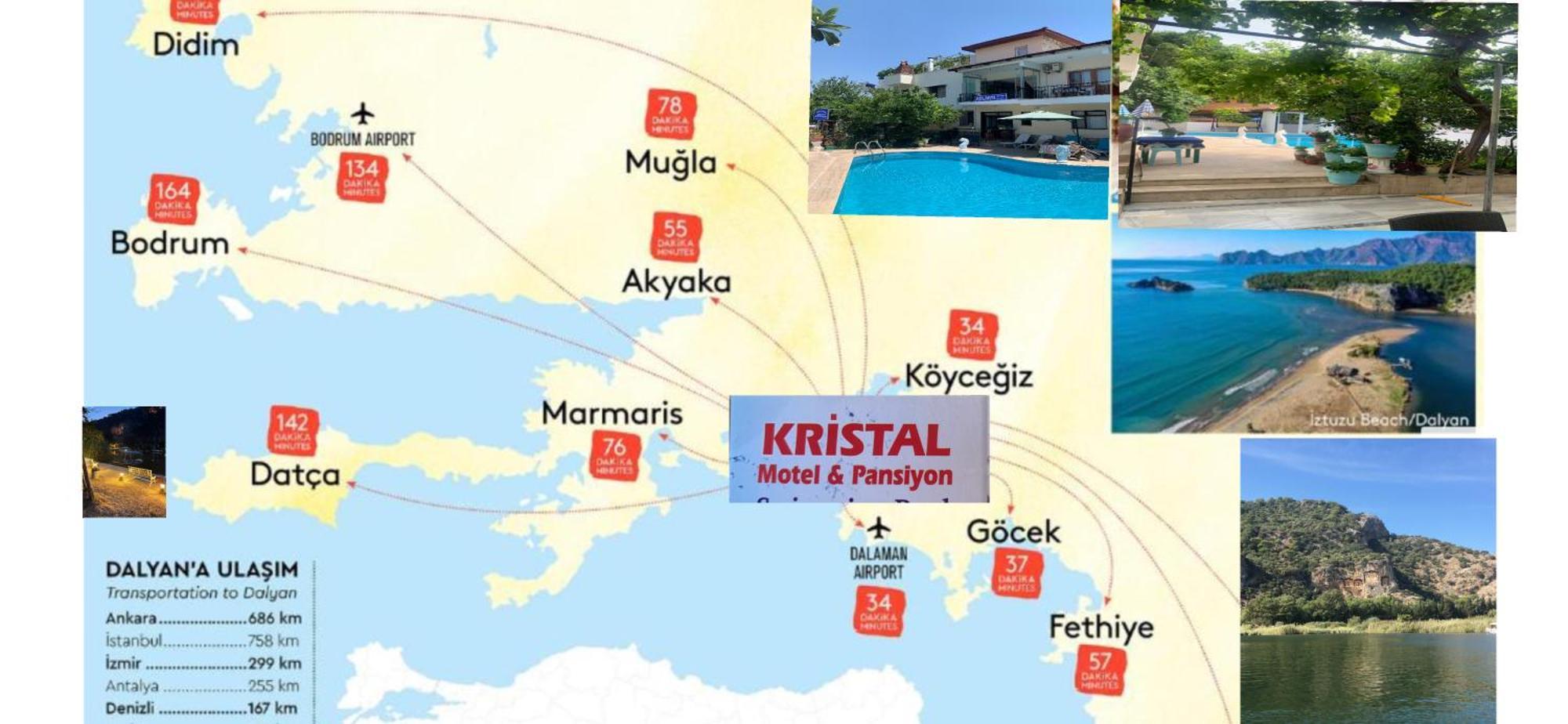 Bed and Breakfast Kristal Pansiyon Dalyan Exterior foto